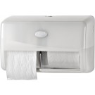 Pearl white Duo toiletrolhouder compact wit